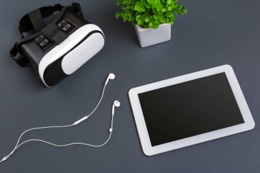 Sanal gerçeklik kulaklık. Üstten Görünüm