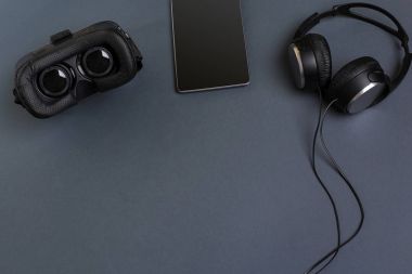 Sanal gerçeklik kulaklık. Üstten Görünüm