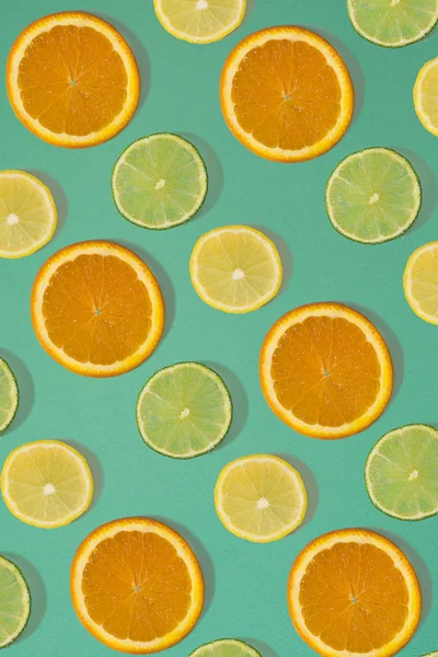 Fruit citrus seamless pattern. — Stock Photo, Image