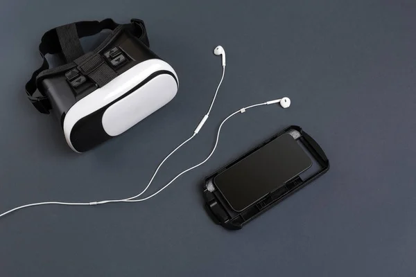 Virtual-Reality-Headset. Ansicht von oben — Stockfoto