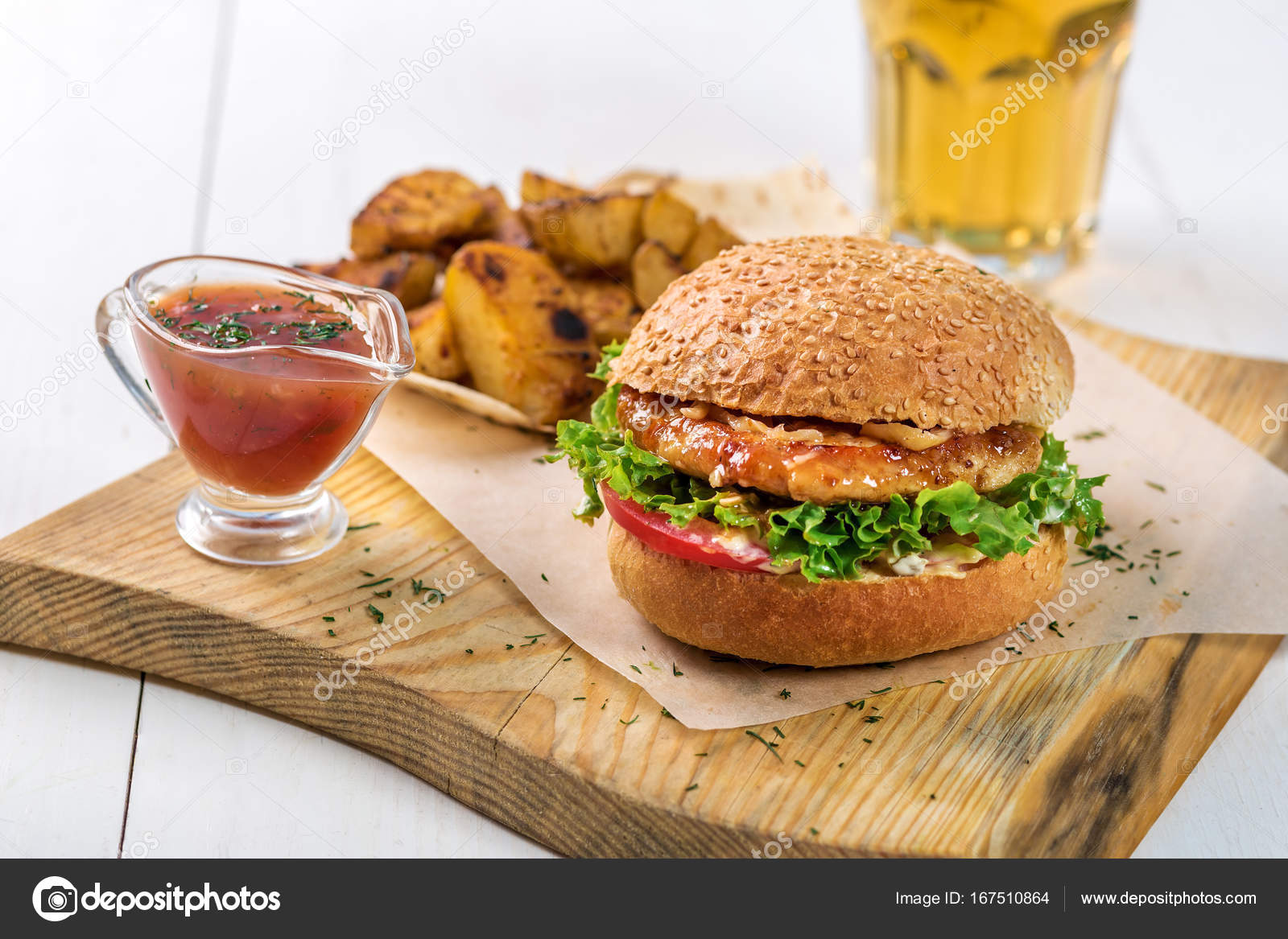 Platos de madera para hamburguesas