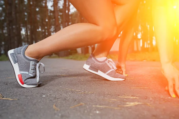 Correr en el bosque — Foto de Stock