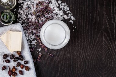 Maske, petrol ve lavanta ile Spa kozmetik