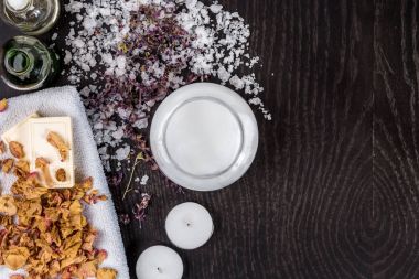 Maske, petrol ve lavanta ile Spa kozmetik