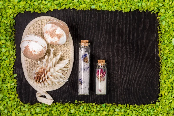 Spa tuz, sağlık ve güzellik için banyo bomba. Sağlıklı dinlenme, tedavisi.