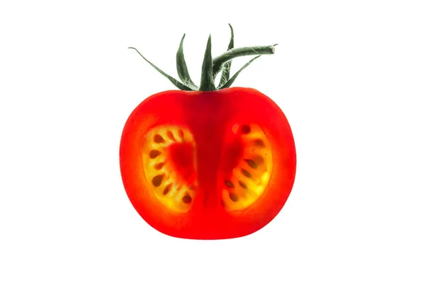 Fatia de tomate retroiluminada — Fotografia de Stock