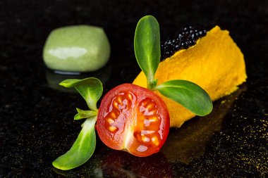 Gastronomi öncü kavram moleküler mutfak arka plan