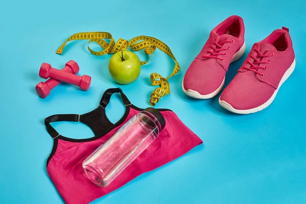 Spor ayakkabı, santimetre, yeşil elma, koşma, sağlıklı zayıflama,