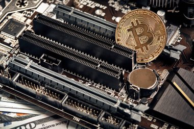 Bitcoin'ın dolar ile ekran kartı üzerinde yer almaktadır. Bir dolar için Exchange bitcoin nakit