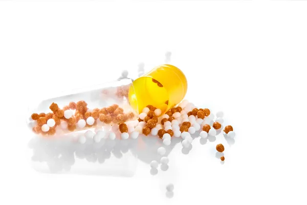 Capsule, pills and vitamins on a white background — Stock Photo, Image