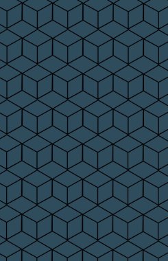 Geometrik küp desen desen.