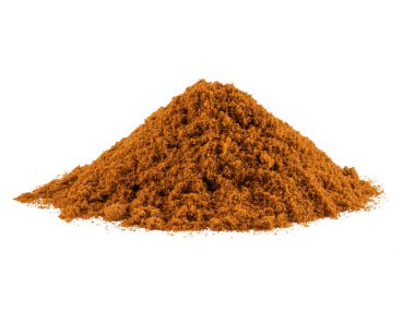 Yer karanfili beyaz arkaplanda izole edilmiş, metin veya resimler için kopyalama alanı var. Baharatlar ve bitkiler. Paketleme konsepti. Yakın plan..