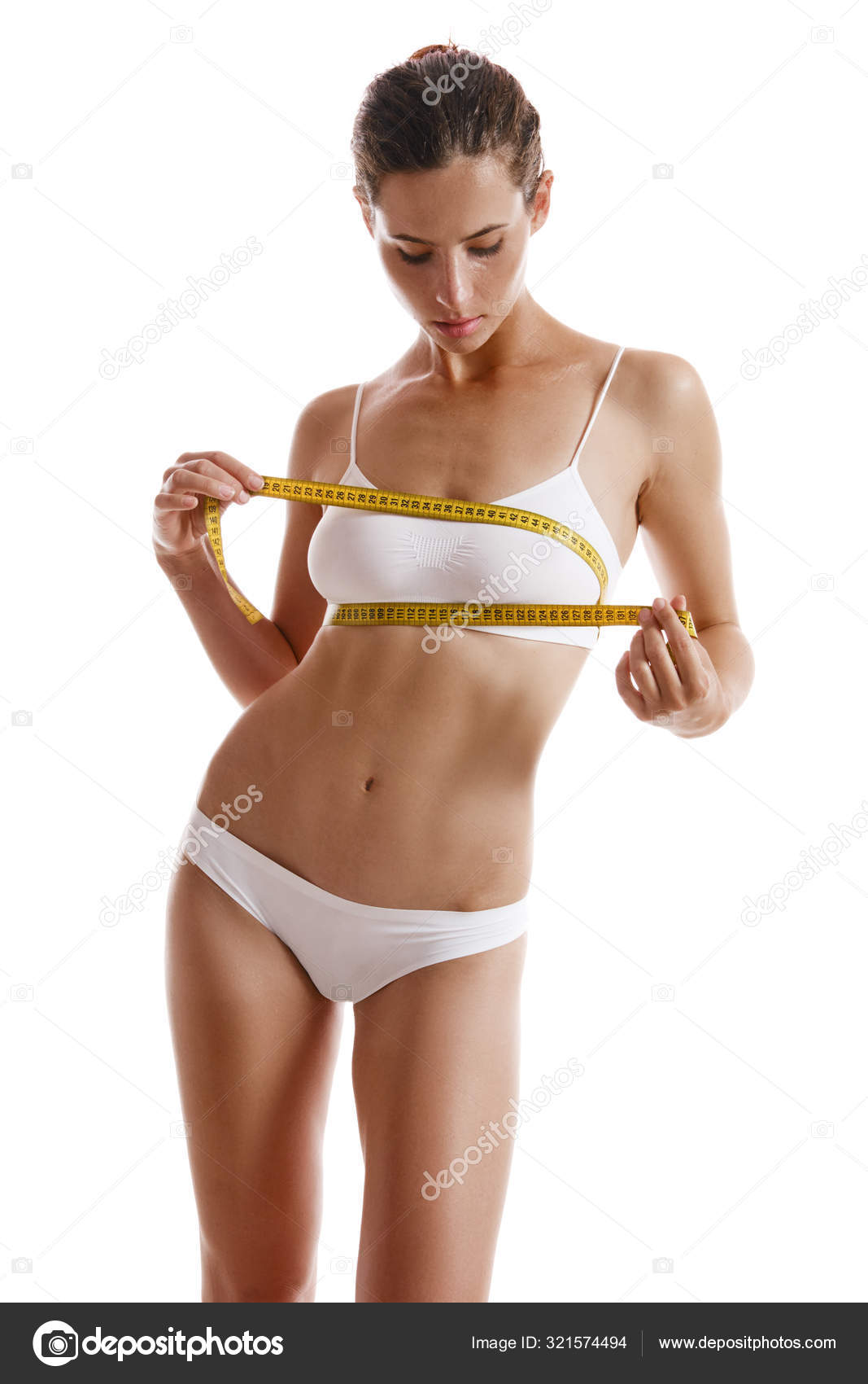 Women White Logo Tape String Bikini Briefs