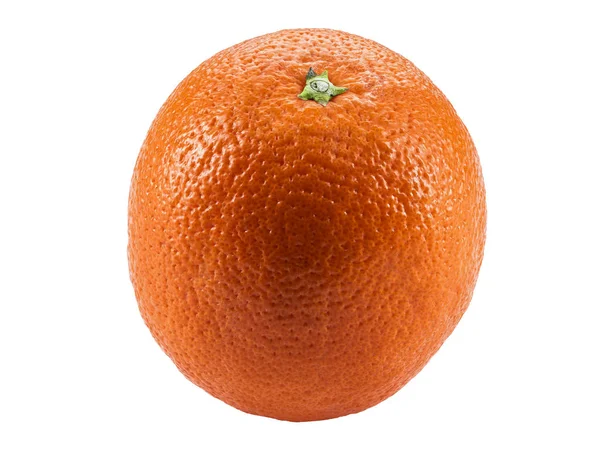成熟的橙色孤立在白色背景与文本或图像的复制空间。果肉多汁.侧视图。特写镜头. — 图库照片