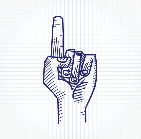 Sketch of Hand show fuck off with the middle finger tasmeemMEcom