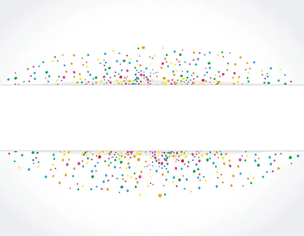 Світлий фон з барвистими точками текстури навколо простору для тексту — стоковий вектор
