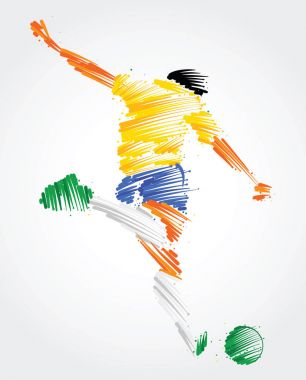 futbolcu topa hazır