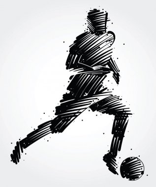Topu taşıyan futbolcu