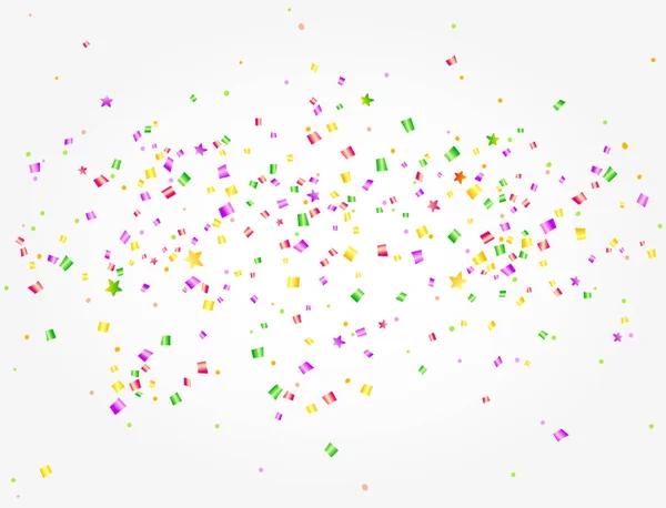 Carnaval fond avec de nombreux confettis au milieu — Image vectorielle