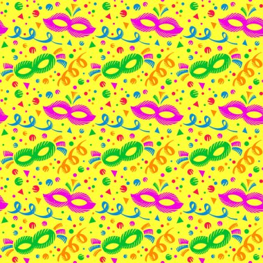 Karnaval süslemeleri ile renkli desen