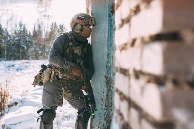 Rus spetsnaz saldırı Fsb subayı dişli. Terörle mücadele Özel Kuvvetler asker.