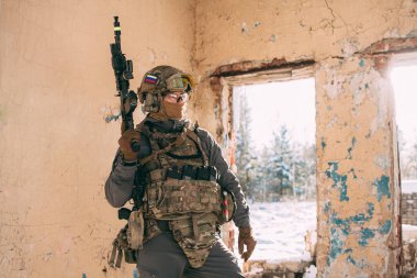 Rus spetsnaz saldırı Fsb subayı dişli. Terörle mücadele Özel Kuvvetler asker.