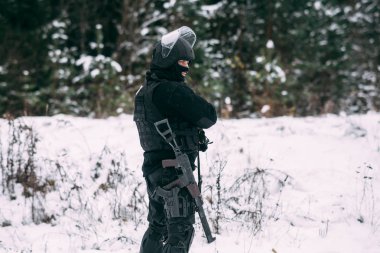 Rus spetsnaz Fsb subayı. Terörle mücadele Alfa grubu. Rus askeri. 