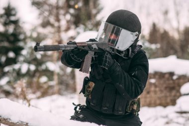 Rus spetsnaz Fsb subayı. Terörle mücadele Alfa grubu. Rus askeri. 