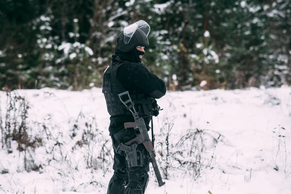 Russisk spetsnaz FSB-offiser. Antiterroristgruppe Alfa. Russisk soldat . – stockfoto
