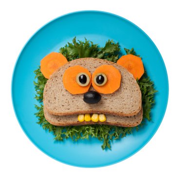 Ekmek ve sebze panda