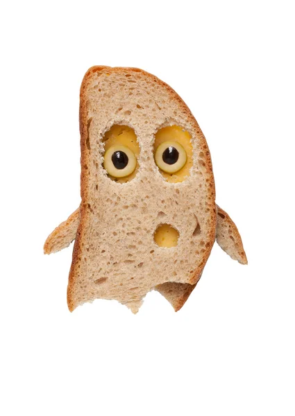 Halloween ghost made of bread — Stock Photo, Image