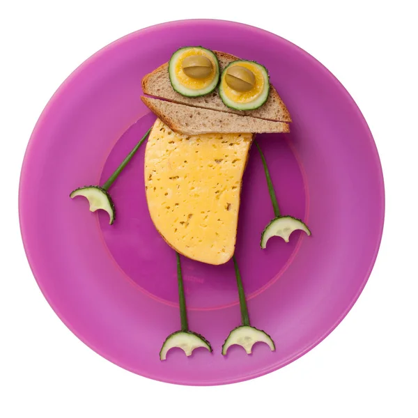 Żaba spania wykonane z chleba i warzyw — Zdjęcie stockowe
