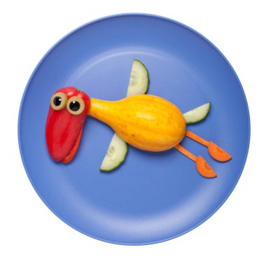 Sebzelerin yapılan ördek 