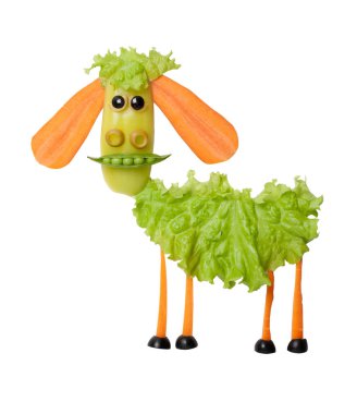 Taze sebze yalıtılmış zemin üzerine yapılan koyun