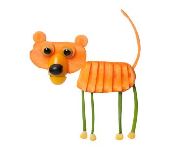 Çiğ havuç ve soğan kaplan