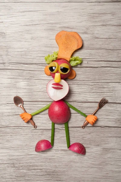 Cook sebze ahşap arka plan yapılmış