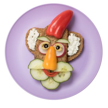 Festival sandviç Santa pembe plaka üzerinde yaptım.