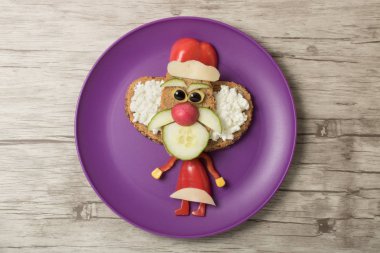 Komik sandviç Santa plaka ve yönetim kurulu