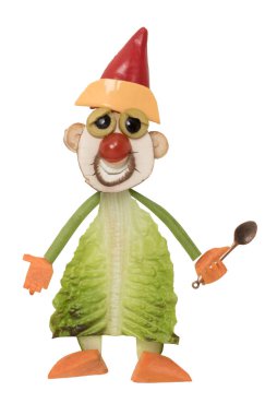 Noel Baba şapkası taze sebze ile yapılan yemek