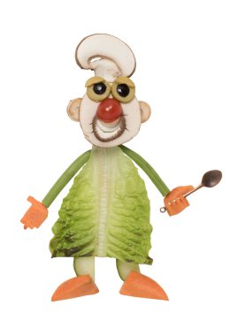 Şef sebze ile oluşturmak için fikir