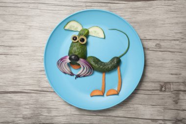 Basit sebzelerle uyanmış schnauzer yapma fikri