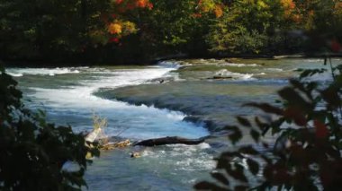 Bir şelale önce Niagara Nehri'nin girişleri. Berrak sonbahar günü