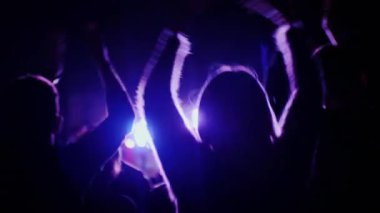 Anne iki genç çocuklu bir rock konserinde eğleniyor. Dans ve aktif alkış