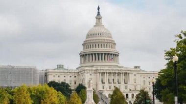 Washington, Dc Capitol'de. Kentin en güzel ve tanınabilir binalardan biri. Hyperlapse video