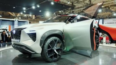 Toronto, Kanada, 20 Şubat 2018: Kavramsal araba Nissan şirketten Toronto şehir büyük Otomobil Fuarı nda geleceğin