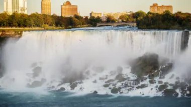 Şaşırtıcı Niagara Falls. Gün gece timelapse için
