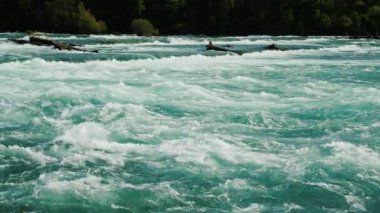 Rapid course of the Niagara River. Slow motion hd video