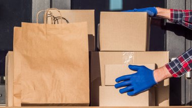 Postacı evin kapısına birkaç kutu paket getirmişti.