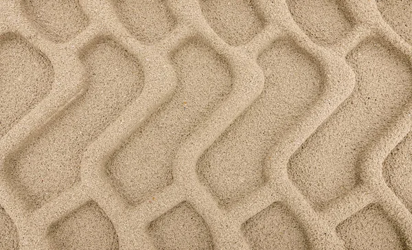 Tyre tracks in sand — Stock Photo, Image
