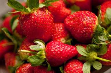 Kırmızı çilek yakın çekim